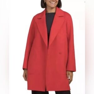 THEORY BOY COAT women’s color Burn Orange Trench Coat LUXE NEW DIVINE size M